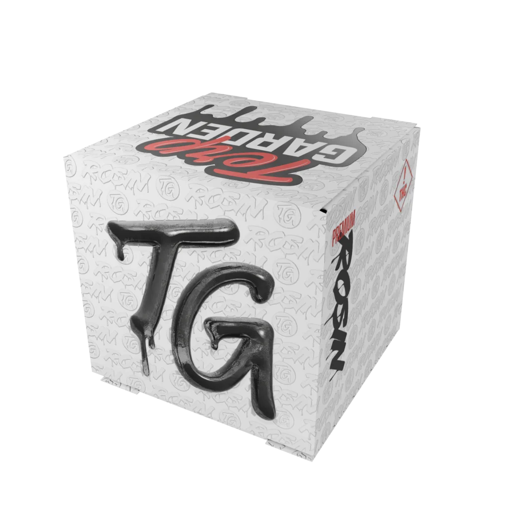Terp Garden rosin box in white packaging